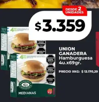 Supermayorista Vital UNION GANADERA Hamburguesa 4u.x69gr oferta