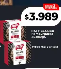 Supermayorista Vital PATY CLÁSICO Hamburguesa oferta