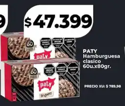 Supermayorista Vital PATY Hamburguesa clasico 60u.x80gr oferta