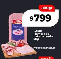 Supermayorista Vital LARIO Fiambre de pata de cerdo oferta