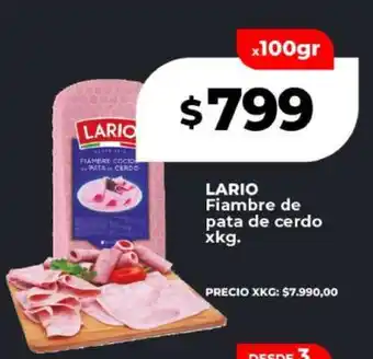 Supermayorista Vital LARIO Fiambre de pata de cerdo oferta