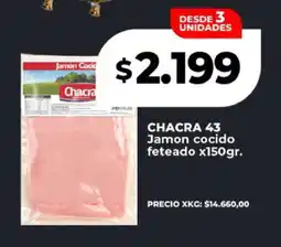 Supermayorista Vital CHACRA 43 Jamon cocido feteado x150gr oferta