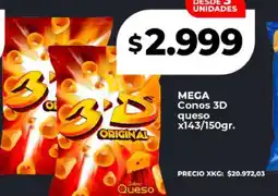 Supermayorista Vital MEGA Conos 3D queso oferta