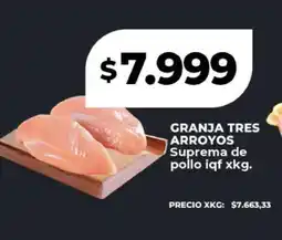 Supermayorista Vital GRANJA TRES ARROYOS Suprema de pollo iqf xkg oferta