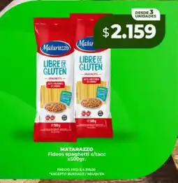 Supermayorista Vital MATARAZZO Fideos spaghetti s/tacc oferta