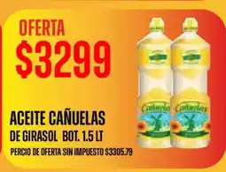 Supermercados Vea Aceite Cañuelas de Girasol Bot. 1.5 LT oferta