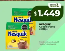 Supermayorista Vital NESQUIK Cacao s/tacc x180gr oferta