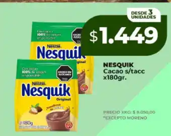 Supermayorista Vital NESQUIK Cacao s/tacc x180gr oferta