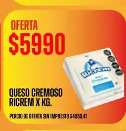 Supermercados Vea QUESO CREMOSO RICREM x kg oferta