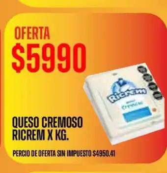 Supermercados Vea QUESO CREMOSO RICREM x kg oferta