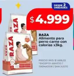 Supermayorista Vital RAZA Alimento para perro carne con calorías x3kg oferta
