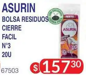 Masivos Asurin Bolsa Residuos Cierre Facil N°3 20u oferta