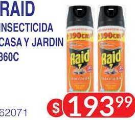 Masivos Raid Insecticida Casa Y Jardin 360c oferta
