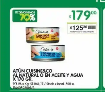 Jumbo Atún cuisine&co al natural o en aceite y agua oferta