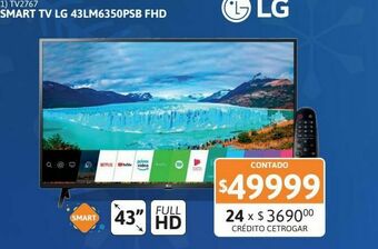 Smart tv 43" lg 43lm6350psb fhd