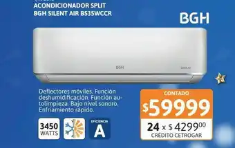 Samsung Aire acondicionado split bgh 3450w fc ea bs35wccr oferta