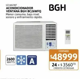 Samsung Aire acondicionado ventana bgh bc26wfq 2600w frã­o solo oferta