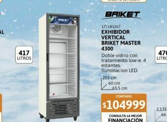 Samsung Exhibidora vertical briket master 4300 417 litros oferta