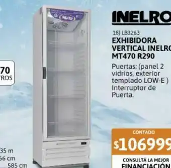 Exhibidora vertical inelro 470 litros mt470 r290