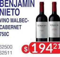 Masivos Benjamin Nieto Vino Malbec/Cabernet 750c oferta