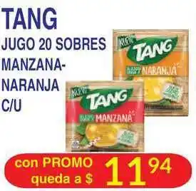 Masivos Tang Jugo 20 Sobres Manzana/Naranja c/u oferta