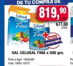 Maxiconsumo SAL CELUSAL FINA x 500 grs oferta