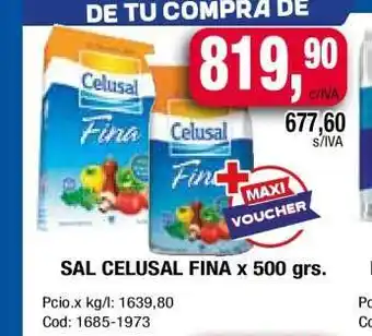 Maxiconsumo SAL CELUSAL FINA x 500 grs oferta