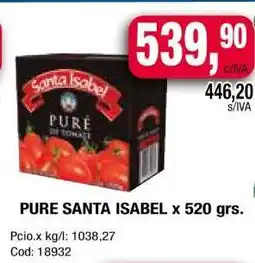 Maxiconsumo PURE SANTA ISABEL x 520 grs oferta