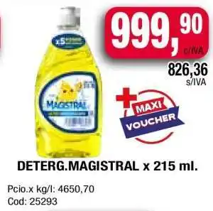 Maxiconsumo DETERG.MAGISTRAL x 215 ml oferta