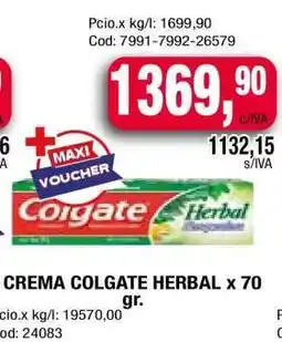 Maxiconsumo CREMA COLGATE HERBAL x 70 gr oferta