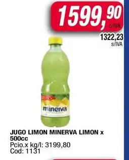 Maxiconsumo JUGO LIMON MINERVA LIMON x 500cc oferta