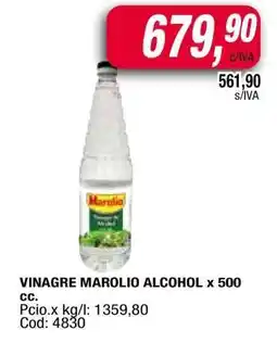Maxiconsumo VINAGRE MAROLIO ALCOHOL x 500 cc oferta