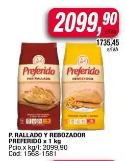 Maxiconsumo P. RALLADO Y REBOZADOR PREFERIDO x 1 kg oferta