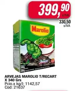Maxiconsumo ARVEJAS MAROLIO T/RECART X 340 Grs oferta