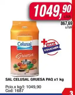 Maxiconsumo SAL CELUSAL GRUESA PAQ x1 kg oferta
