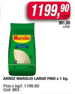Maxiconsumo Arroz MAROLIO Largo Fino x 1 kg oferta