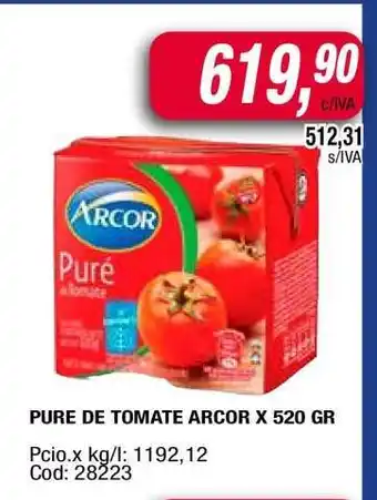 Maxiconsumo PURE DE TOMATE ARCOR X 520 GR oferta