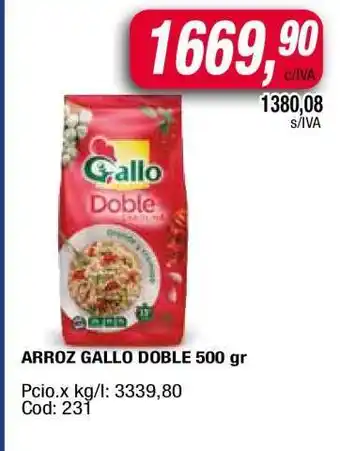 Maxiconsumo ARROZ GALLO DOBLE 500 gr oferta