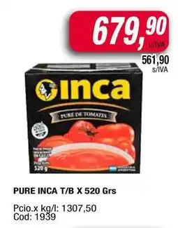 Maxiconsumo PURE INCA T/B X 520 Grs oferta