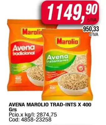Maxiconsumo AVENA MAROLIO TRAD-INTS X 400 Grs oferta