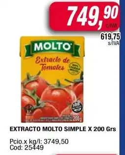 Maxiconsumo EXTRACTO MOLTO SIMPLE X 200 Grs oferta