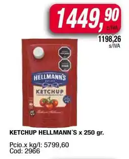 Maxiconsumo Ketchup Hellmann's x 250 gr oferta
