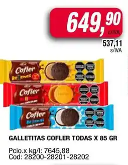 Maxiconsumo Galletitas Cofler Todas x 85 gr oferta