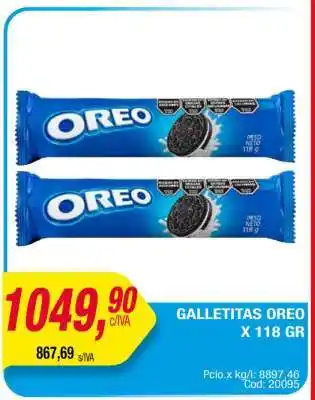 Maxiconsumo GALLETITAS OREO X 118 GR oferta