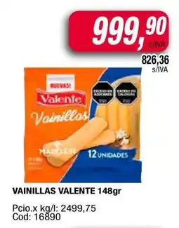 Maxiconsumo VAINILLAS VALENTE 148gr oferta