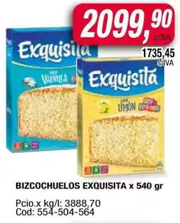 Maxiconsumo BIZCOCHUELOS EXQUISITA x 540 gr oferta