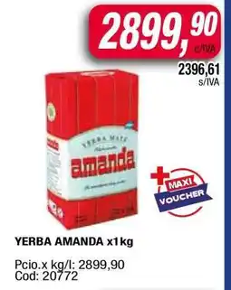 Maxiconsumo YERBA AMANDA x1kg oferta