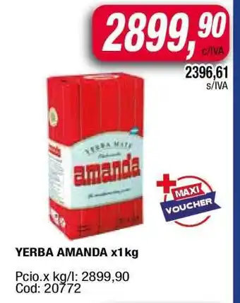 Maxiconsumo YERBA AMANDA x1kg oferta