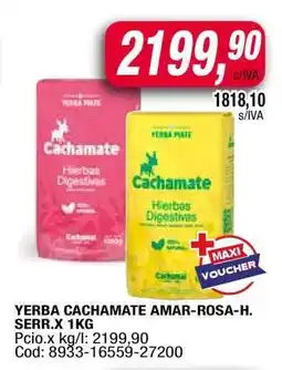 Maxiconsumo Yerba Cachamate Amar-Rosa-H. Serr. x 1kg oferta
