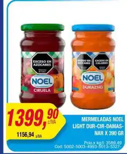 Maxiconsumo Mermeladas Noel Light Dur-Cir-Damas-Nar oferta